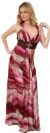 Empire Style Multi Color Full Length Formal Dress in Fuchsia